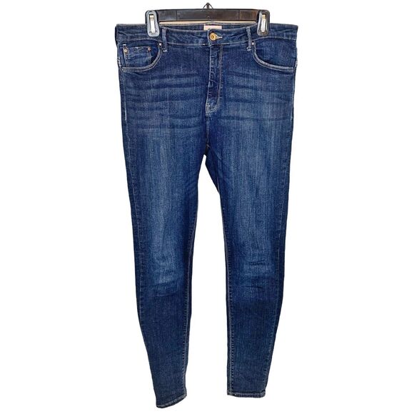 ONLY High Waist Skinny Jeans Size XL 32 /  US 10 Regular - Paola Blue High Rise - Picture 3 of 9